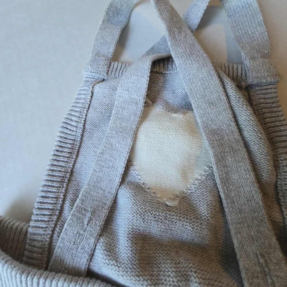 Janie and Jack Gray Knit Baby Romper Size 18 to 24